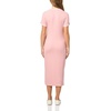 image:imageNautica Womens Solid Midi Short Sleeve Round Neck Ribbed Midi DressBridal Rose