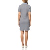 image:imageNautica Womens Stripped Collard Short Sleeve VNeck Johnny Collar Polo Knit DressNight SkyBright White