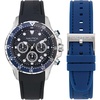 image:imageNautica Mens NST Chronograph 44mm WatchBlackBlueBlackSilver