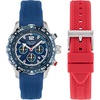 image:imageNautica Mens NST Chronograph 46mm WatchBlueredBlueSilver