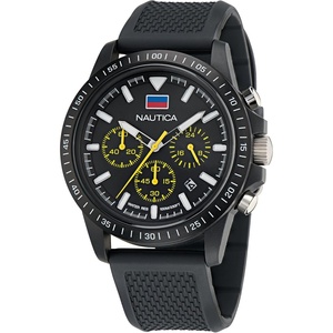 image:imageNautica Mens Black Wheat PU Fiber Strap Watch Model NAPNOS4S4