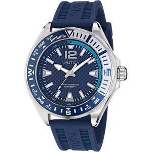 image:imageNautica Mens Clearwater Beach WatchBlue SiliconeBlueSilver