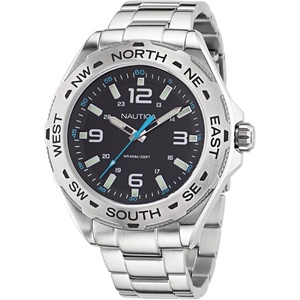 image:imageNautica Mens Clearwater Beach WatchSilverBlackSilver