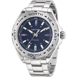 image:imageNautica Mens Clearwater Beach WatchSilverBlueSilver