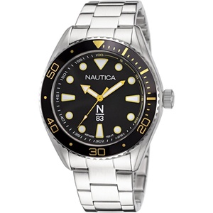 image:imageNautica Mens Finn World WatchSilverBlackSilver