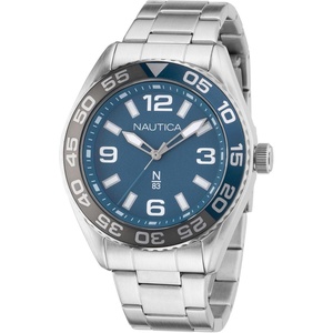 image:imageNautica Mens Finn World WatchSilverLight BlueSilver