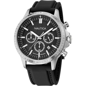 image:imageNautica Mens NCT Blue Ocean Chronograph WatchBlackBlackSilver