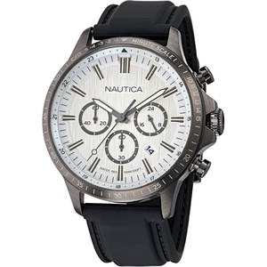 image:imageNautica Mens NCT Blue Ocean Chronograph WatchBlackSilverGunmetal