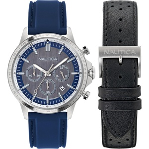 image:imageNautica Mens NCT Blue Ocean Chronograph WatchBlueBlackSilver
