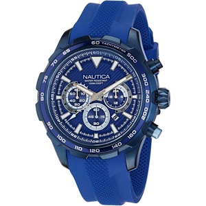 image:imageNautica Mens NST Chronograph 46mm WatchBlueBlueBlue