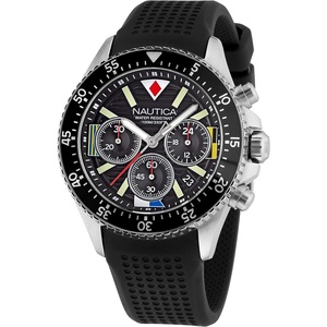 image:imageNautica Mens Westport WatchBlackBlackSilver