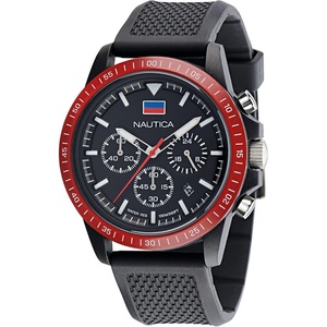 image:imageNautica One Mens WatchBlackRedIP Black