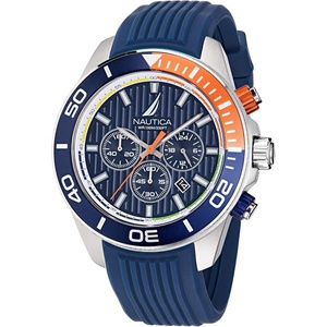 image:imageNautica One Mens WatchBlueOrangeSilver