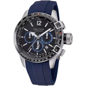 image:imageNautica Sporty Mens WatchBlueBlackSilver