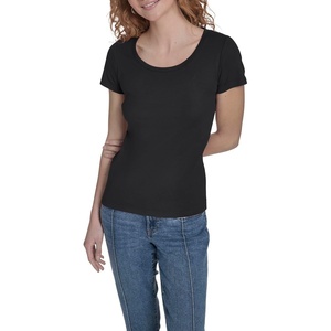 image:imageNautica Womens Short Sleeve Solid Cotton Scoop Neck TShirtBlack