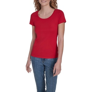 image:imageNautica Womens Short Sleeve Solid Cotton Scoop Neck TShirtScarlet