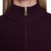 image:imageNautica Womens 14 Zip Mockneck Cable SweaterAubergine