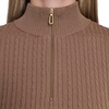 image:imageNautica Womens 14 Zip Mockneck Cable SweaterBarley