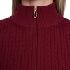 image:imageNautica Womens 14 Zip Mockneck Cable SweaterDeep Rouge