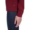 image:imageNautica Womens 14 Zip Mockneck Cable SweaterDeep Rouge