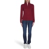 image:imageNautica Womens 14 Zip Mockneck Cable SweaterDeep Rouge