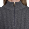 image:imageNautica Womens 14 Zip Mockneck Cable SweaterFog Heather