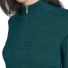 image:imageNautica Womens 14 Zip Mockneck Cable SweaterForest