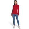 image:imageNautica Womens 14 Zip Mockneck Cable SweaterHaute Red