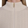 image:imageNautica Womens 14 Zip Mockneck Cable SweaterIvory