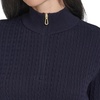 image:imageNautica Womens 14 Zip Mockneck Cable SweaterNight Sky