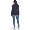 image:imageNautica Womens 14 Zip Mockneck Cable SweaterNight Sky