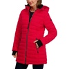 image:imageNautica Womens 34 Length Midweight Puffer JacketNautica Red