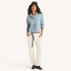 image:imageNautica Womens Belted Elastic Back Straight Leg Trouser PantIvory