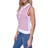 image:imageNautica Womens Crew Neck Solid Short Sleeve SweaterBright WhiteScarlet