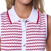 image:imageNautica Womens Crew Neck Solid Short Sleeve SweaterBright WhiteScarlet