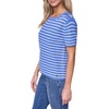 image:imageNautica Womens Crew Neck Solid Short Sleeve SweaterNew French BlueBright White
