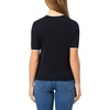 image:imageNautica Womens Crew Neck Solid Short Sleeve SweaterNight SkyBright White