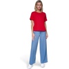 image:imageNautica Womens Crew Neck Solid Short Sleeve SweaterScarlet