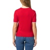 image:imageNautica Womens Crew Neck Solid Short Sleeve SweaterScarletBright White