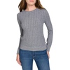 image:imageNautica Womens Crewneck Pullover Cable Long SleeveNight Sky