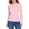image:imageNautica Womens Crewneck Pullover Cable Long SleeveTaffy Pink Heather
