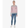 image:imageNautica Womens Crewneck Stripe Long Sleeve Crewneck SweaterMist Heather Multi