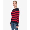 image:imageNautica Womens Crewneck Stripe Long Sleeve Crewneck SweaterNight Sky Regatta Red