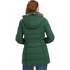 image:imageNautica Womens Faux Fur Hood Stretch Puffer JacketVerde