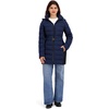 image:imageNautica Womens Flex Fit Belted Puffer JacketBluenight Navy