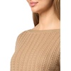 image:imageNautica Womens Long Sleeve Cable Boatneck SweaterCamel