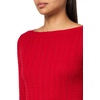 image:imageNautica Womens Long Sleeve Cable Boatneck SweaterHaute Red