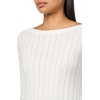 image:imageNautica Womens Long Sleeve Cable Boatneck SweaterIvory