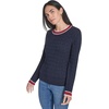image:imageNautica Womens Long Sleeve Cable Crewneck SweaterNight Sky Multi