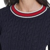 image:imageNautica Womens Long Sleeve Cable Crewneck SweaterNight Sky Multi